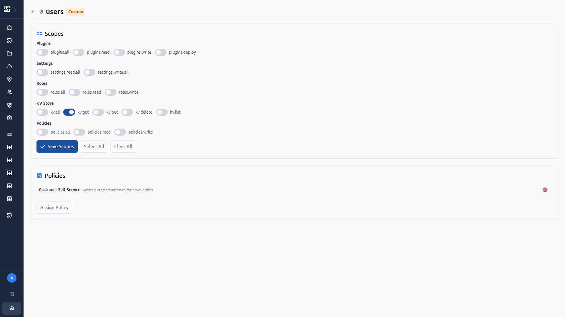 Create role dialog